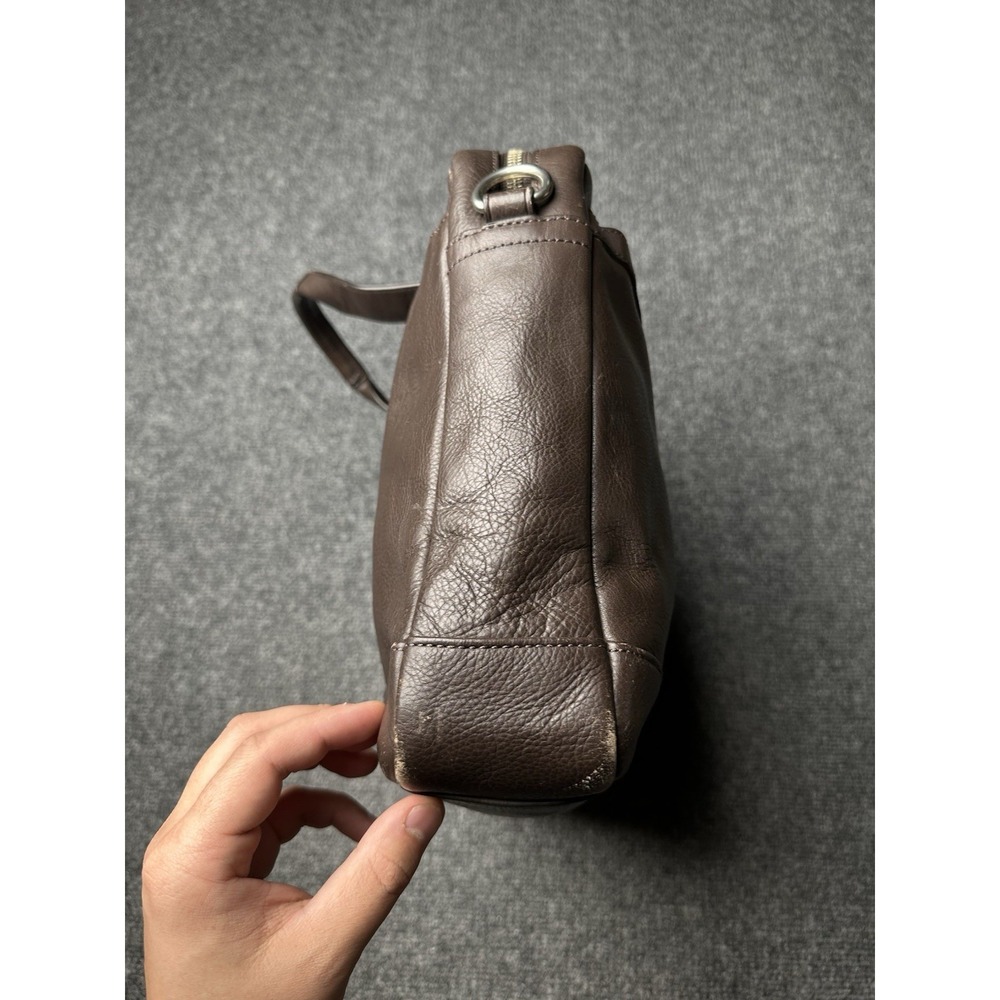 Mens Leather Coach Brown Briefcase Laptop Work Bag, Size One Size - Picture 4 of 13